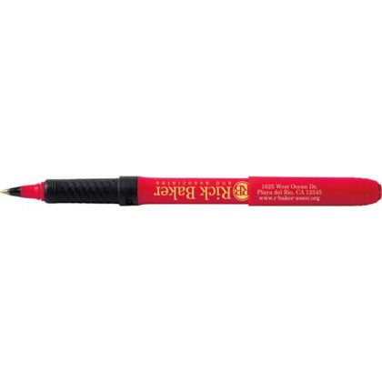 Custom BIC Grip Roller Pen - Red With Black 