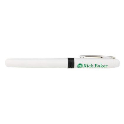 Custom BIC Grip Roller Pen - White With Black 