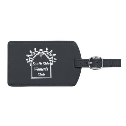Custom Soft Feel Luggage Tag with Buckle Strap - Black Custom Soft Feel Luggage Tag with Buckle Strap - Black
