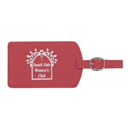Custom Soft Feel Luggage Tag with Buckle Strap - Red Custom Soft Feel Luggage Tag with Buckle Strap - Red