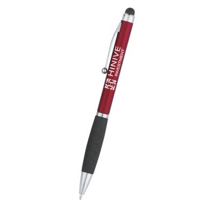 Custom Provence Pen with Stylus - Red with black