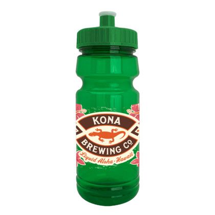 Custom Cycle 24 oz Recycled Transparent Bike Bottle w/Push-Pull Lid - Transparent green