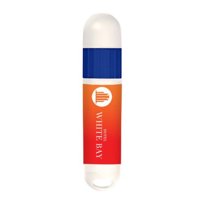 Custom Lip Balm With Sunstick - White with blue Custom Lip Balm With Sunstick - White with blue