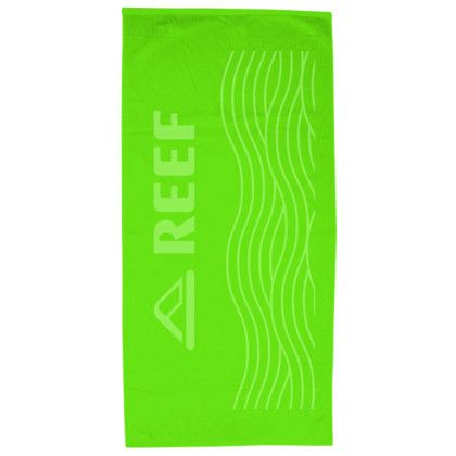 Custom Basic Weight Colored Beach Towel Tone on Tone - Lime Green