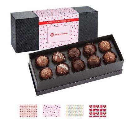 Custom Valentine's 10 Piece Decadent Truffle Box Custom Valentine's 10 Piece Decadent Truffle Box