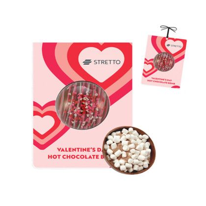 Custom Valentine's Day Hot Chocolate Bomb Billboard Card - Valentine's Milk Hot Chocolate Bomb