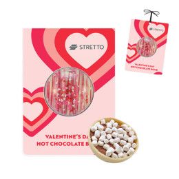 Custom Valentine's Day Hot Chocolate Bomb Billboard Card - White Chocolate