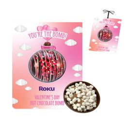 Custom Valentine's Day Hot Chocolate Bomb Billboard Card - Valentine's Dark Hot Chocolate Bomb