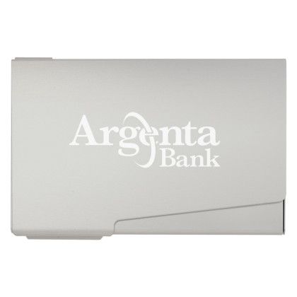 Custom Business Card Holder - Silver