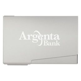Custom Business Card Holder - Silver