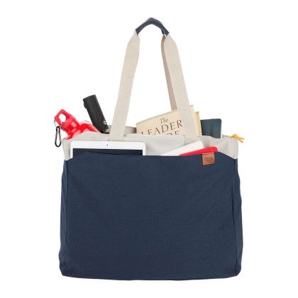 Custom Field & Co. Parks 16" Computer Work Tote - Navy Lifestyle View Custom Field & Co. Parks 16" Computer Work Tote - Navy Lifestyle View
