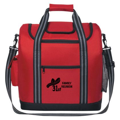 Custom Flip Flap Insulated Cooler Bag - Red