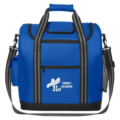 Custom Flip Flap Insulated Cooler Bag - Royal blue