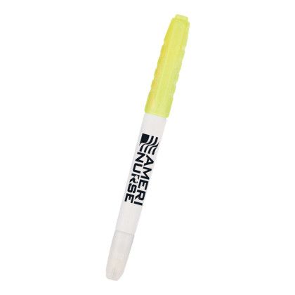 Custom Erasable Highlighter - White with yellow