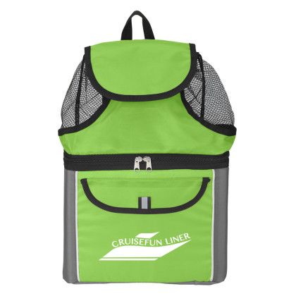 Custom All-In-One Beach Backpack Cooler - Lime 
