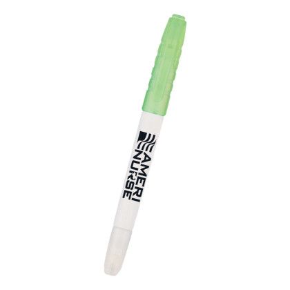 Custom Erasable Highlighter - White with green