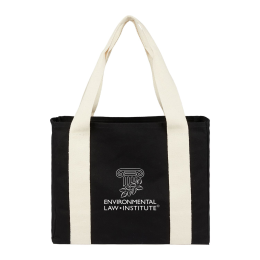 Custom 12 oz Cotton Shopper Tote with Contrast Handles - Black Custom 12 oz Cotton Shopper Tote with Contrast Handles - Black