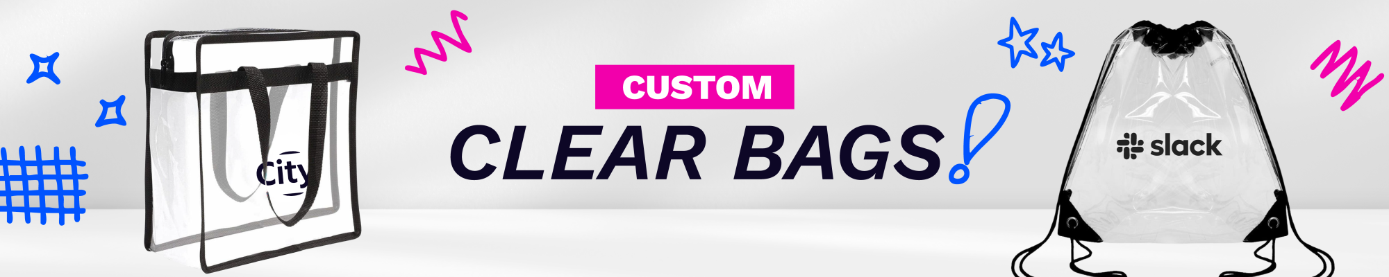 Free Shipping Codes for Custom Logo Clear Totes