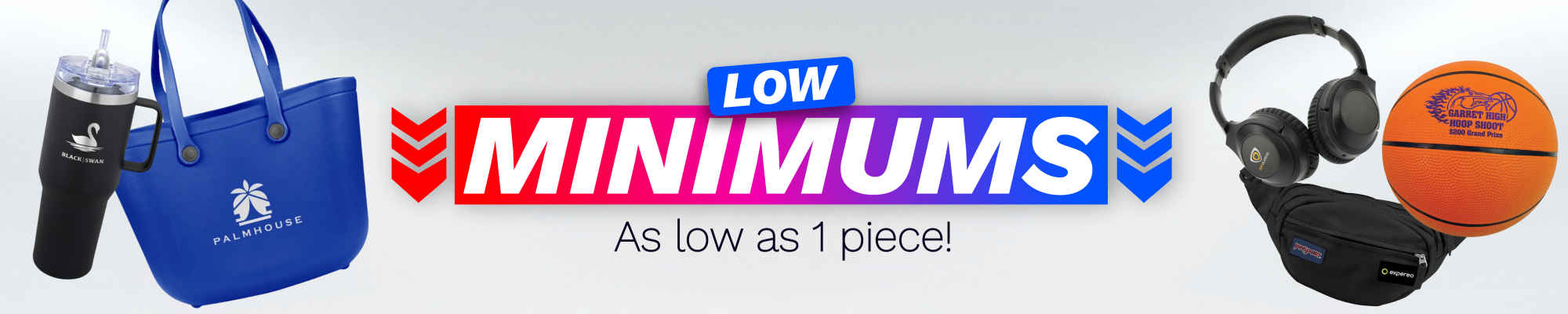 Low Minimum Order Promotional Products