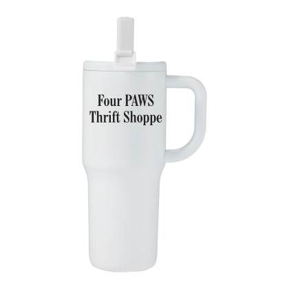 Custom Alpine 30 oz Vacuum Insulated Travel Mug - White Custom Alpine 30 oz Vacuum Insulated Travel Mug - White