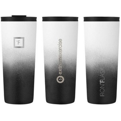 Custom Iron Flask Classic Tumbler 2.0 Gradient 24 oz - Day & Night Front and Back View 