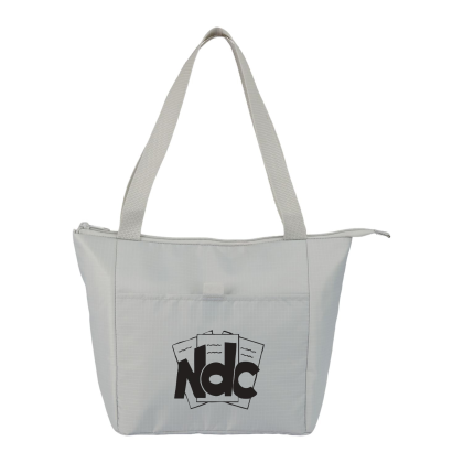 Custom Kade Recycled 6-Can Tote Cooler Lunch Bag - Gray 