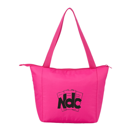 Custom Kade Recycled 6-Can Tote Cooler Lunch Bag - Pink 