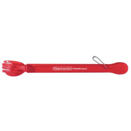 Custom Back Scratcher with Shoe Horn - Translucent Red