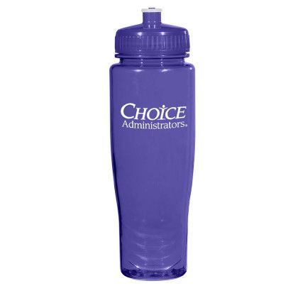 Custom Poly-Clean 28 oz. Plastic Bottle - BPA Free - Translucent purple