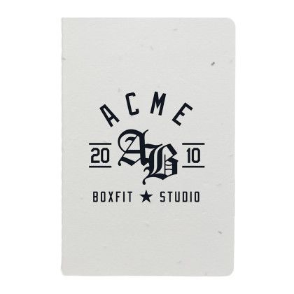 Custom 4" x 6" Seed Paper Meeting Notebook - Beige