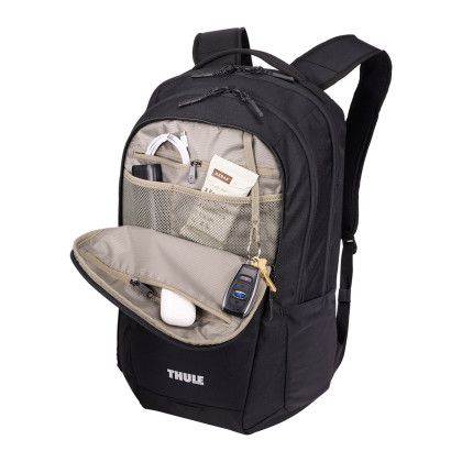 Custom Thule Lumion 28L Recycled 17" Computer Backpack - Black Open View 