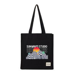 Custom FEED Organic Cotton Book Tote - Black Custom FEED Organic Cotton Book Tote - Black