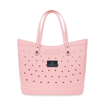 Custom Crocs Classic Large Tote - Powder Pink/Black