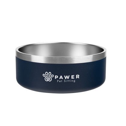Custom 40 OZ. Stainless Steel Pet Bowl - Navy