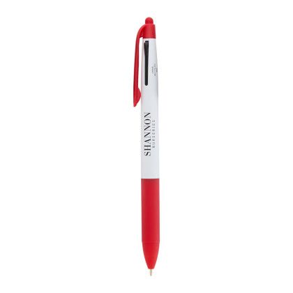 Custom Tri-Color Ink Recycled Stylus Pen - Red