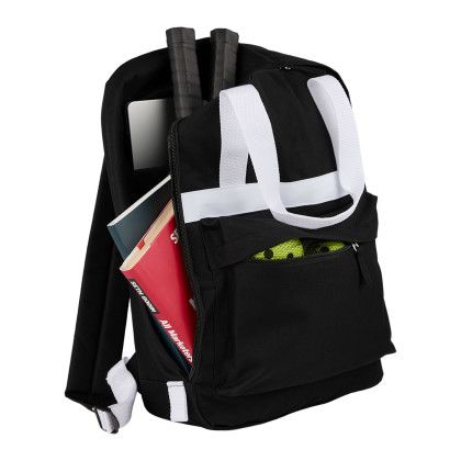 Custom Varsity Backpack - Black In Use Custom Varsity Backpack - Black In Use