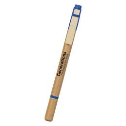 Custom Dual Function Eco-Friendly Pen/Highlighter - Natural Blue Custom Dual Function Eco-Friendly Pen/Highlighter - Natural Blue