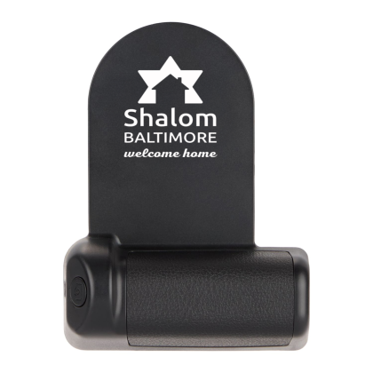 Custom Phone Grip 5,000 mAh MagClick Wireless Power Bank and Bluetooth Camera Shutter - Black 