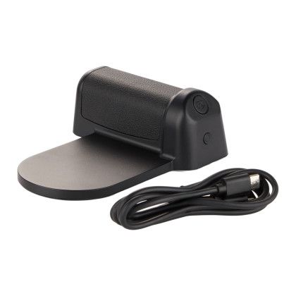 Custom Phone Grip 5,000 mAh MagClick Wireless Power Bank and Bluetooth Camera Shutter - Black Side View 