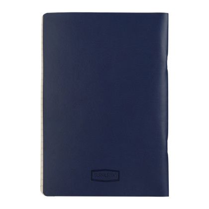 Custom 5.5" x 8" FSC Recycled Mano Slim Meeting Journal - Navy Back View 