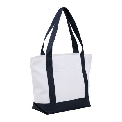 Custom Oversized Recycled Canvas Tote Bag - Navy Custom Oversized Recycled Canvas Tote Bag - Navy