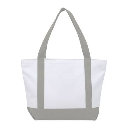 Custom Oversized Recycled Canvas Tote Bag - Gray Custom Oversized Recycled Canvas Tote Bag - Gray