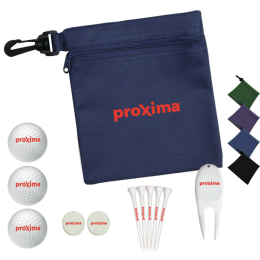 Custom Custom Zipper Bag Golf Pack - Imprinted with All Contents Displayed Custom Custom Zipper Bag Golf Pack - Imprinted with All Contents Displayed