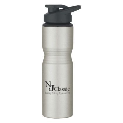 Aluminum Sports Bottle - 28 Oz - Matte Silver 