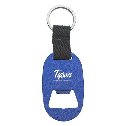 Custom Metal Key Tag With Bottle Opener - Blue Custom Metal Key Tag With Bottle Opener - Blue