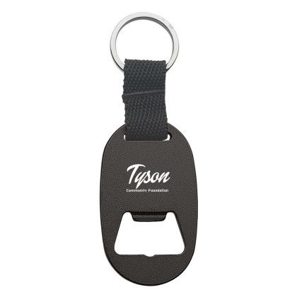 Custom Metal Key Tag With Bottle Opener - Black Custom Metal Key Tag With Bottle Opener - Black