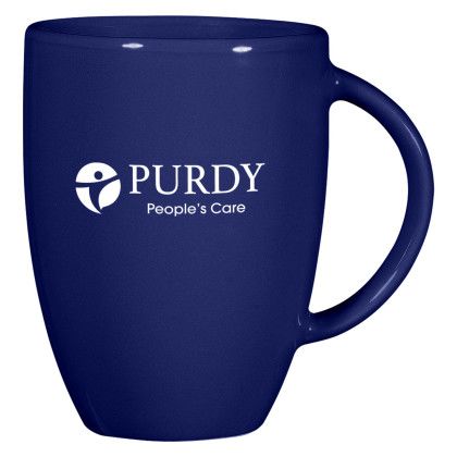 Europa Classic Mug Customized with Logo | Twelve Oz Coffee Mugs - cobalt blue