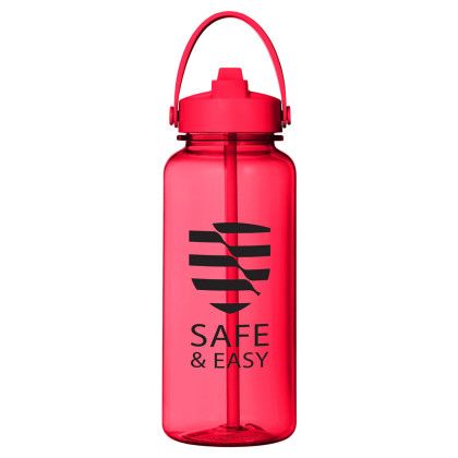 Logo Prisma Brights 33 oz Tritan Bottle | Custom Water Bottles - liberty red