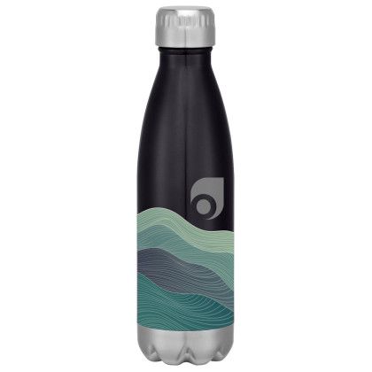 Custom Merry and Bright 16 oz Holiday Swiggy Stainless Steel Bottle - black Custom Merry and Bright 16 oz Holiday Swiggy Stainless Steel Bottle - black