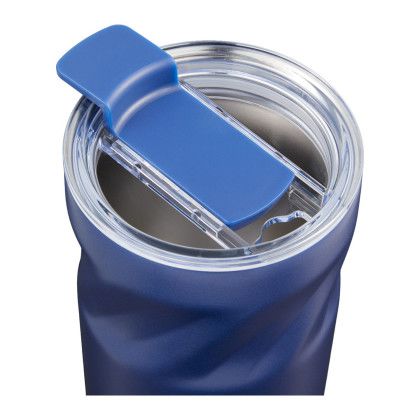 Custom Thalia 16 oz Vacuum Insulated Tumbler - Navy Top View 
